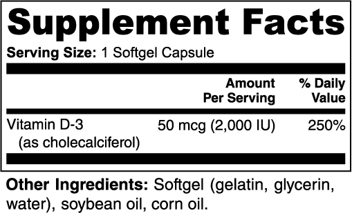 Bone Support – Vitamin D3 Softgels